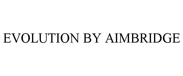 Trademark Logo EVOLUTION BY AIMBRIDGE