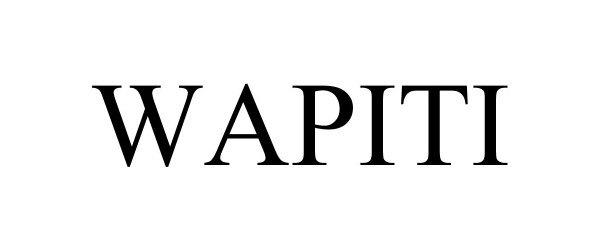 Trademark Logo WAPITI