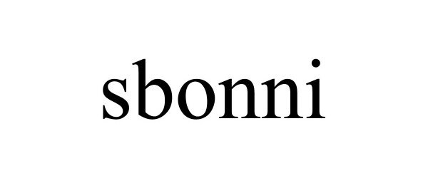 Trademark Logo SBONNI