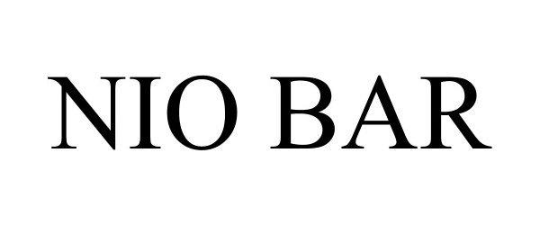 Trademark Logo NIO BAR