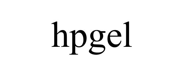 Trademark Logo HPGEL