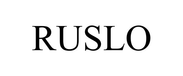 Trademark Logo RUSLO