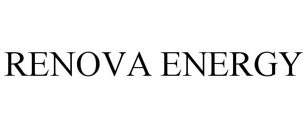 Trademark Logo RENOVA ENERGY