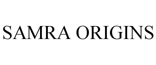 Trademark Logo SAMRA ORIGINS