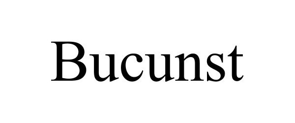 Trademark Logo BUCUNST
