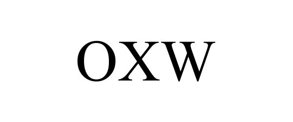 Trademark Logo OXW