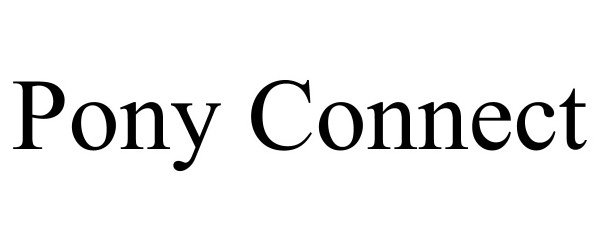 Trademark Logo PONY CONNECT