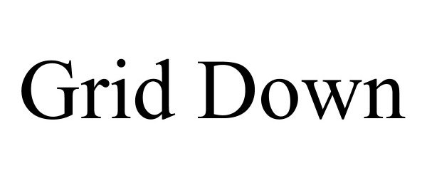Trademark Logo GRID DOWN