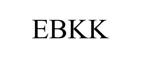 Trademark Logo EBKK