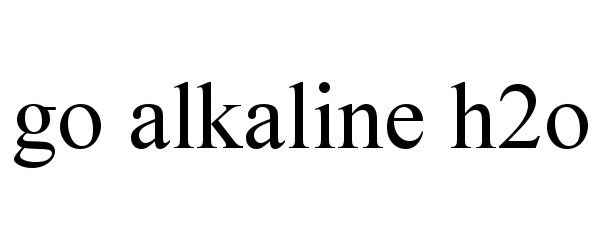  GO ALKALINE H2O