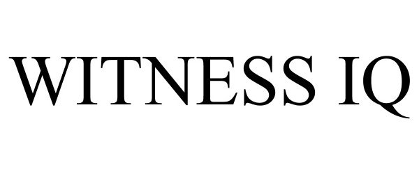 Trademark Logo WITNESS IQ