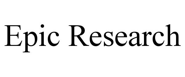 Trademark Logo EPIC RESEARCH