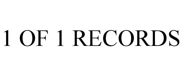 Trademark Logo 1 OF 1 RECORDS