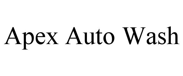 Trademark Logo APEX AUTO WASH
