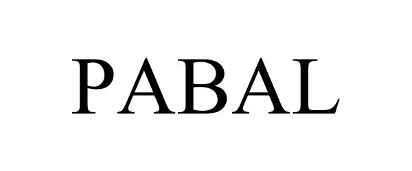 Trademark Logo PABAL