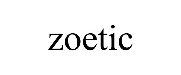 Trademark Logo ZOETIC