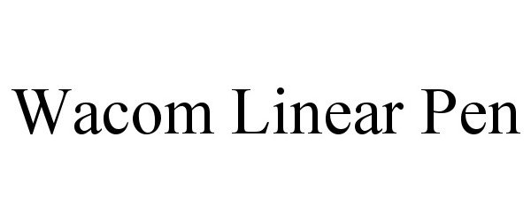 Trademark Logo WACOM LINEAR PEN