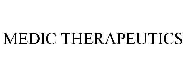 Trademark Logo MEDIC THERAPEUTICS