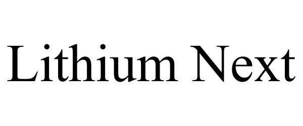 Trademark Logo LITHIUM NEXT