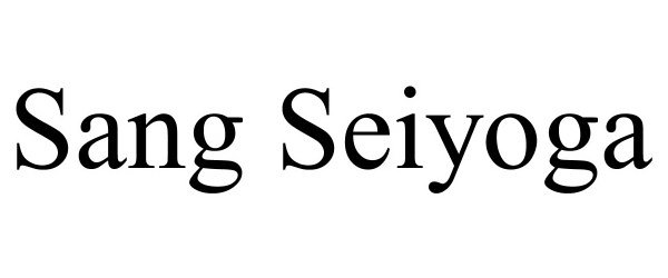 Trademark Logo SANG SEIYOGA