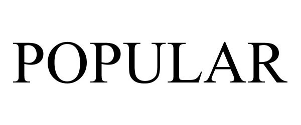 Trademark Logo POPULAR