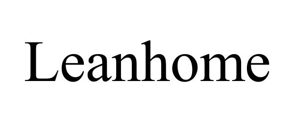 Trademark Logo LEANHOME