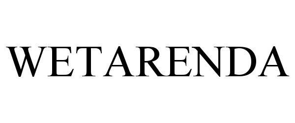 Trademark Logo WETARENDA