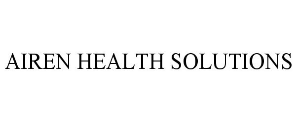  AIREN HEALTH SOLUTIONS