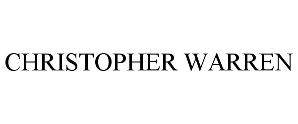 Trademark Logo CHRISTOPHER WARREN