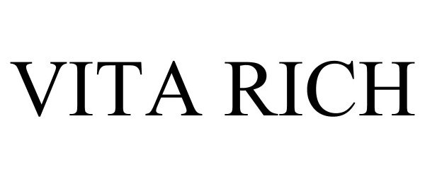 Trademark Logo VITA RICH