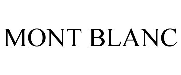 Trademark Logo MONT BLANC