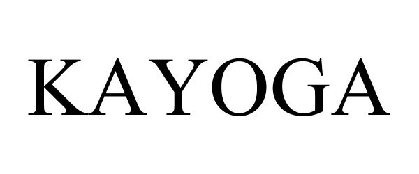Trademark Logo KAYOGA