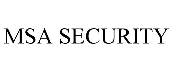  MSA SECURITY