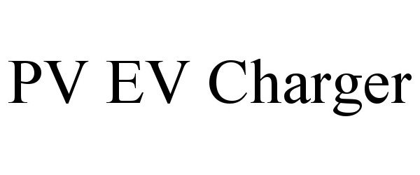 Trademark Logo PV EV CHARGER