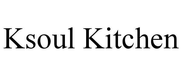 Trademark Logo KSOUL KITCHEN