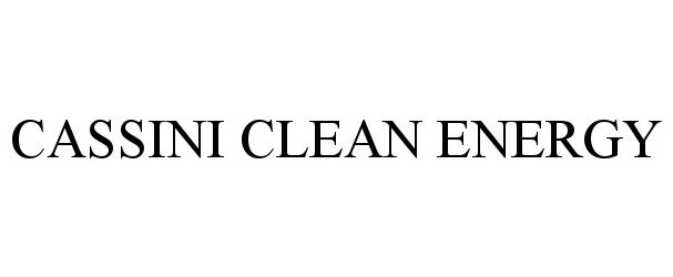 Trademark Logo CASSINI CLEAN ENERGY