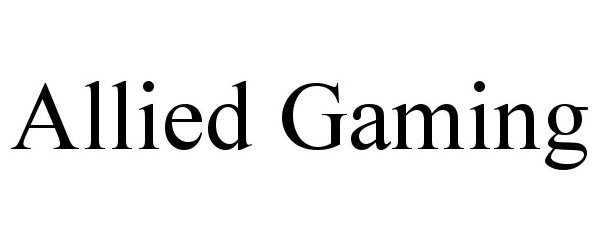 Trademark Logo ALLIED GAMING