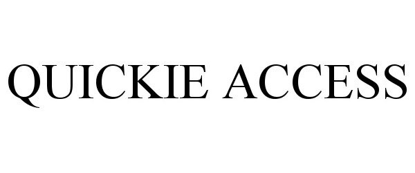 Trademark Logo QUICKIE ACCESS