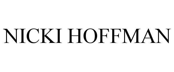 Trademark Logo NICKI HOFFMAN
