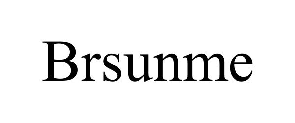 Trademark Logo BRSUNME