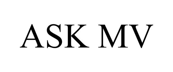 Trademark Logo ASK MV