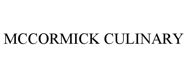 Trademark Logo MCCORMICK CULINARY