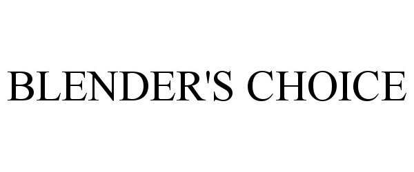 Trademark Logo BLENDER'S CHOICE