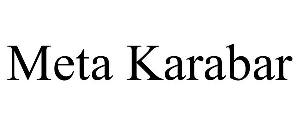 Trademark Logo META KARABAR