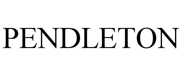 Trademark Logo PENDLETON