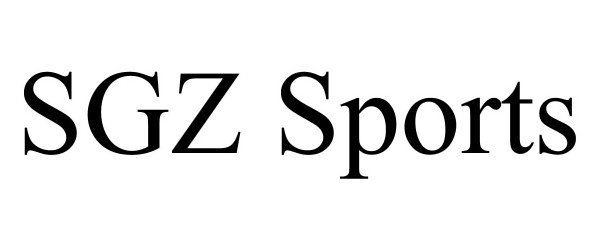 Trademark Logo SGZ SPORTS