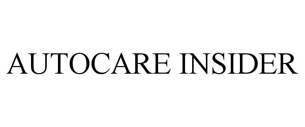  AUTOCARE INSIDER