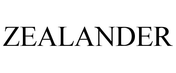 Trademark Logo ZEALANDER