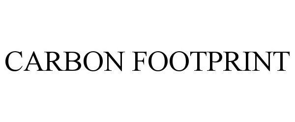 Trademark Logo CARBON FOOTPRINT