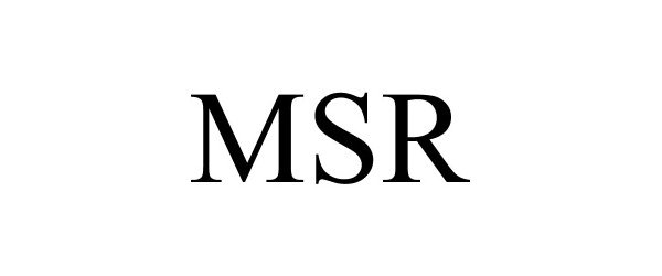 Trademark Logo MSR
